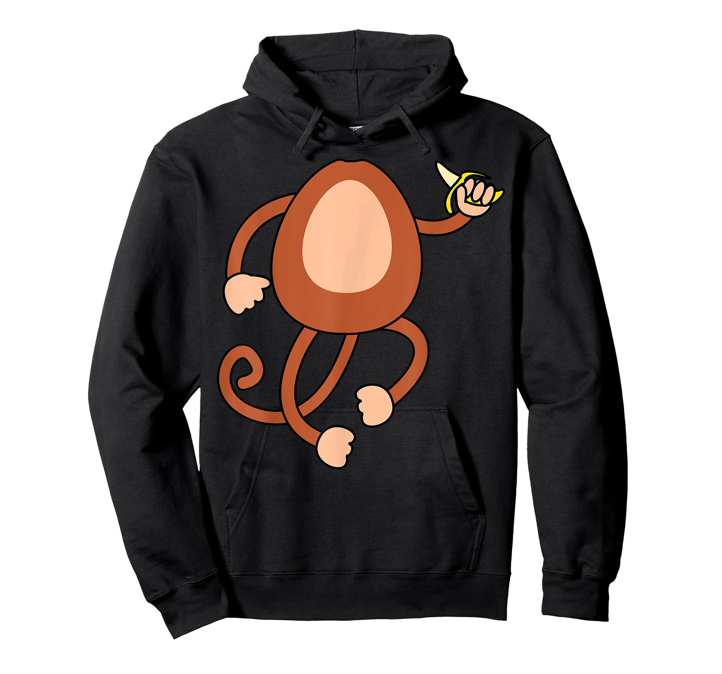 Monkey Holding Banana Costume Funny Easy Halloween Gift T-Shirt