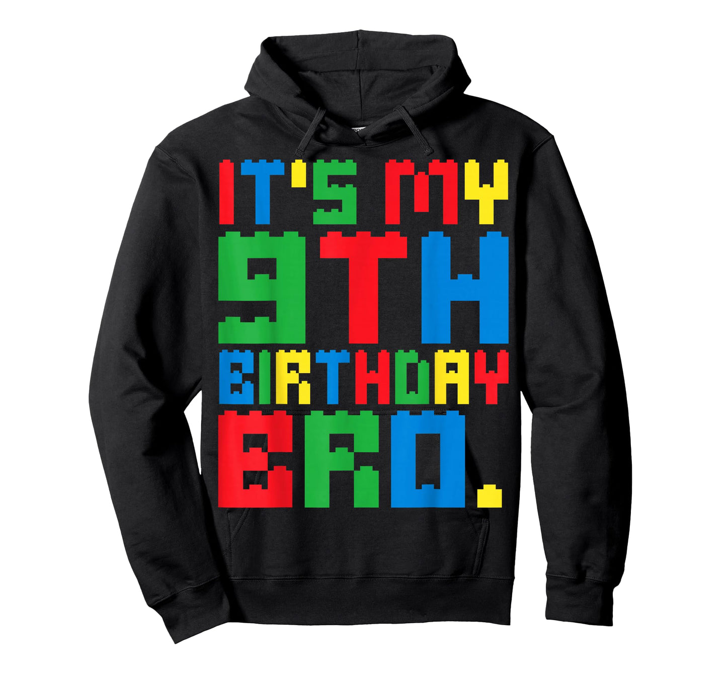 It's My 9th Birthday Bro Block Building 9 Years Old Boys Kid T-Shirt