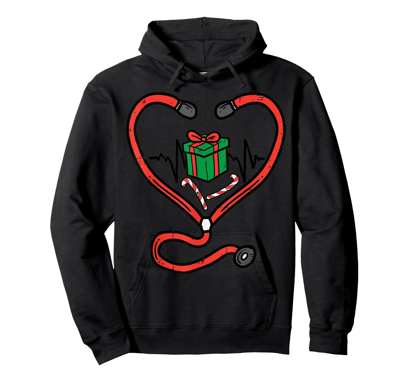 Christmas Stethoscope Nurse Xmas Nursing Scrub Top Women T-Shirt