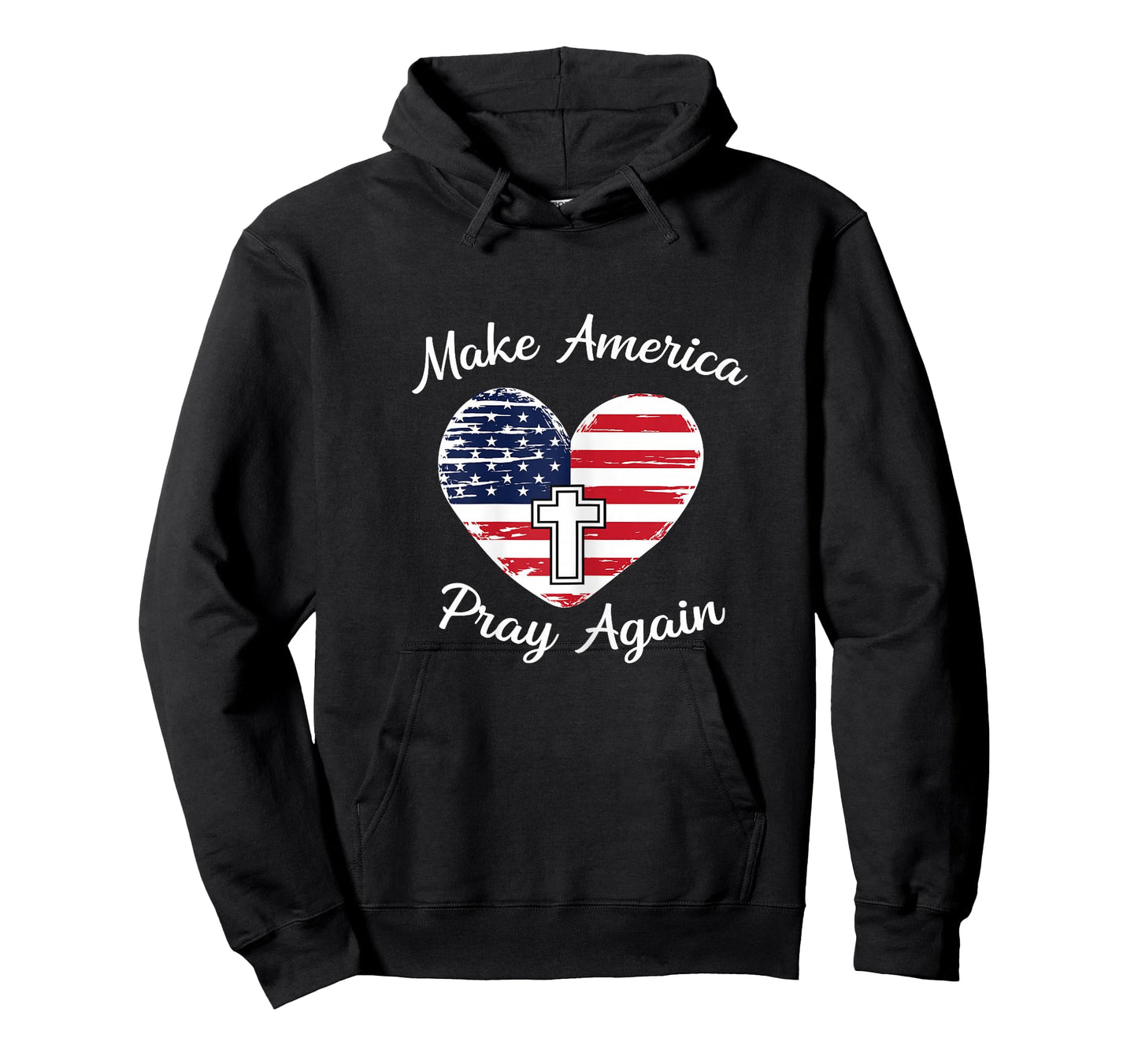 Make America Pray Again Christian USA Heart Distressed Shirt T-Shirt