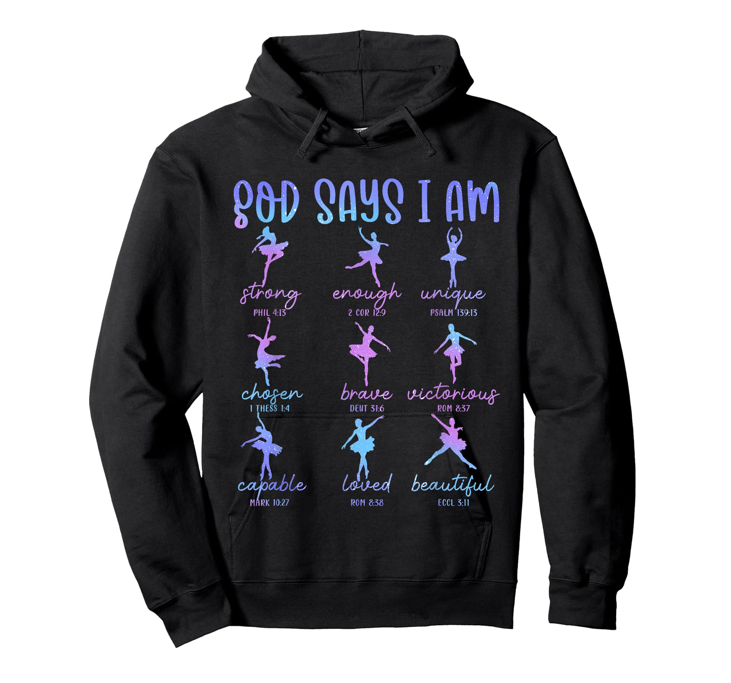 God Says I-Am Ballerina Dancer Christian Faith Ballet Dance T-Shirt