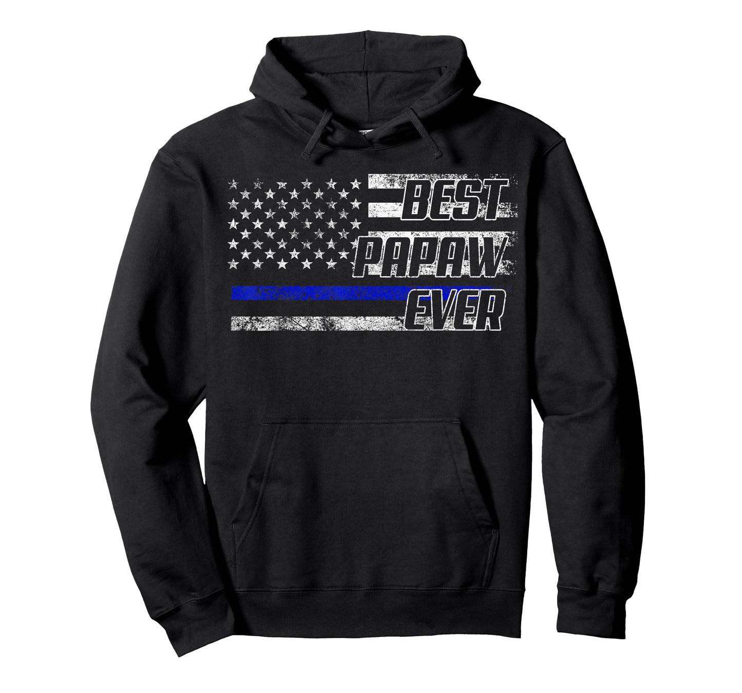 Mens Cop Police Papaw American Flag Father's Day For Men T-Shirt