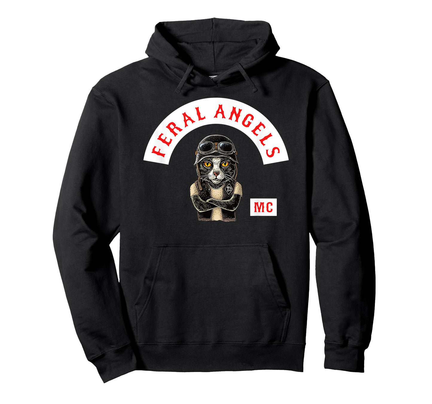 Feral Angels Biker Cat Motorcycle Club T-Shirt