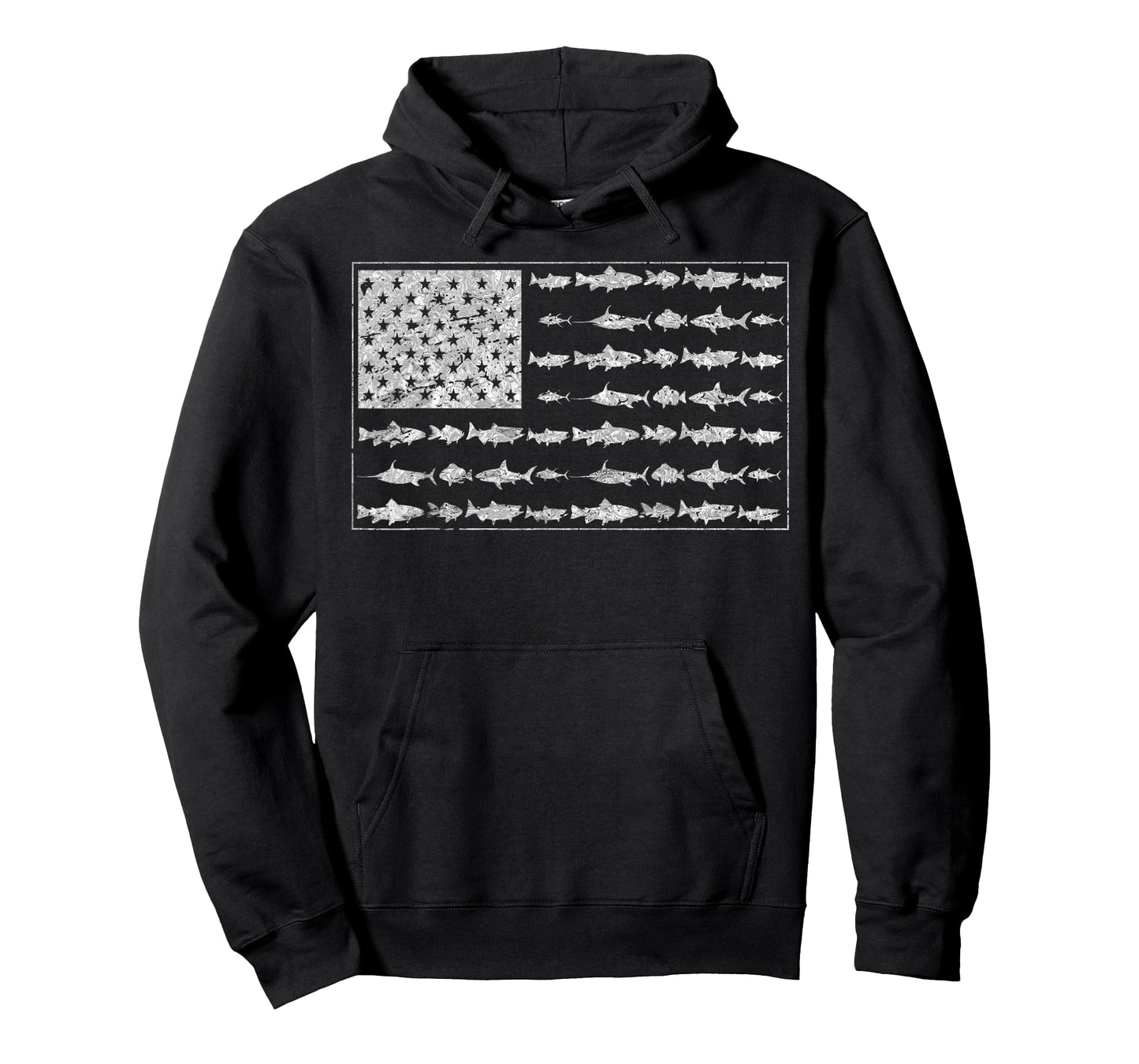 Salty Dad Gift Saltwater Fishing American Flag Ocean Fish T-Shirt