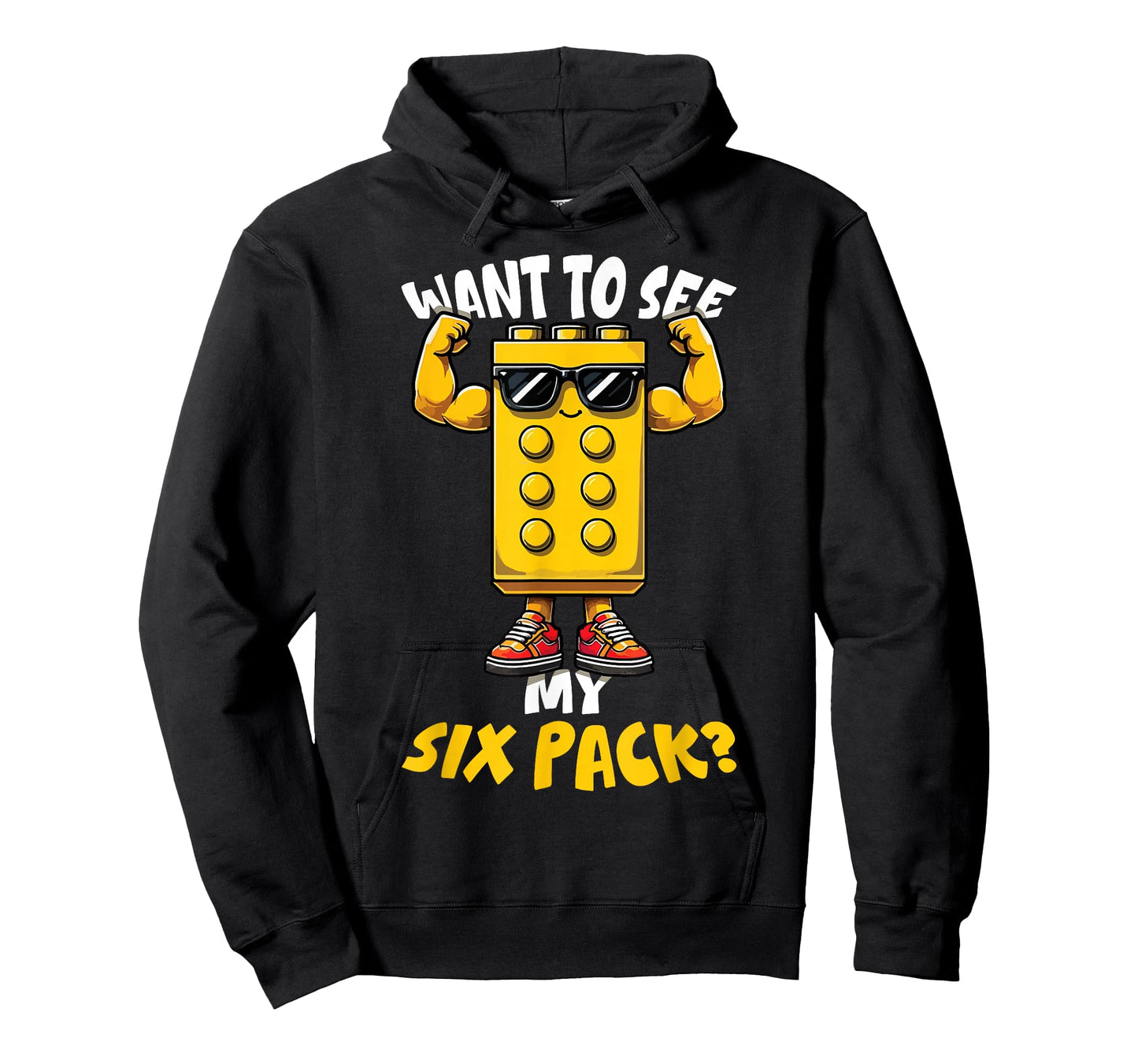 Want To See My Six Pack Block Building Brick Builder Funny T-Shirt
