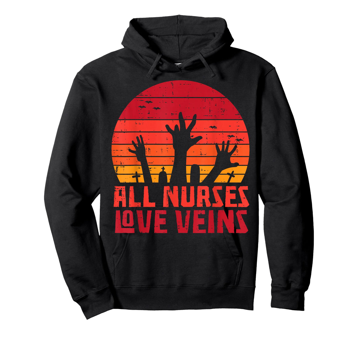 All Nurses Love Veins Zombie Hands Funny Halloween Nurse T-Shirt