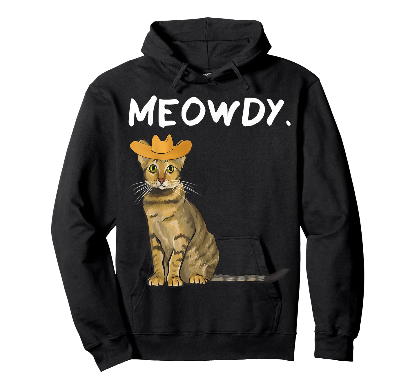 Funny Western Meowdy Savannah Cat Pun Howdy Cowboy T-Shirt