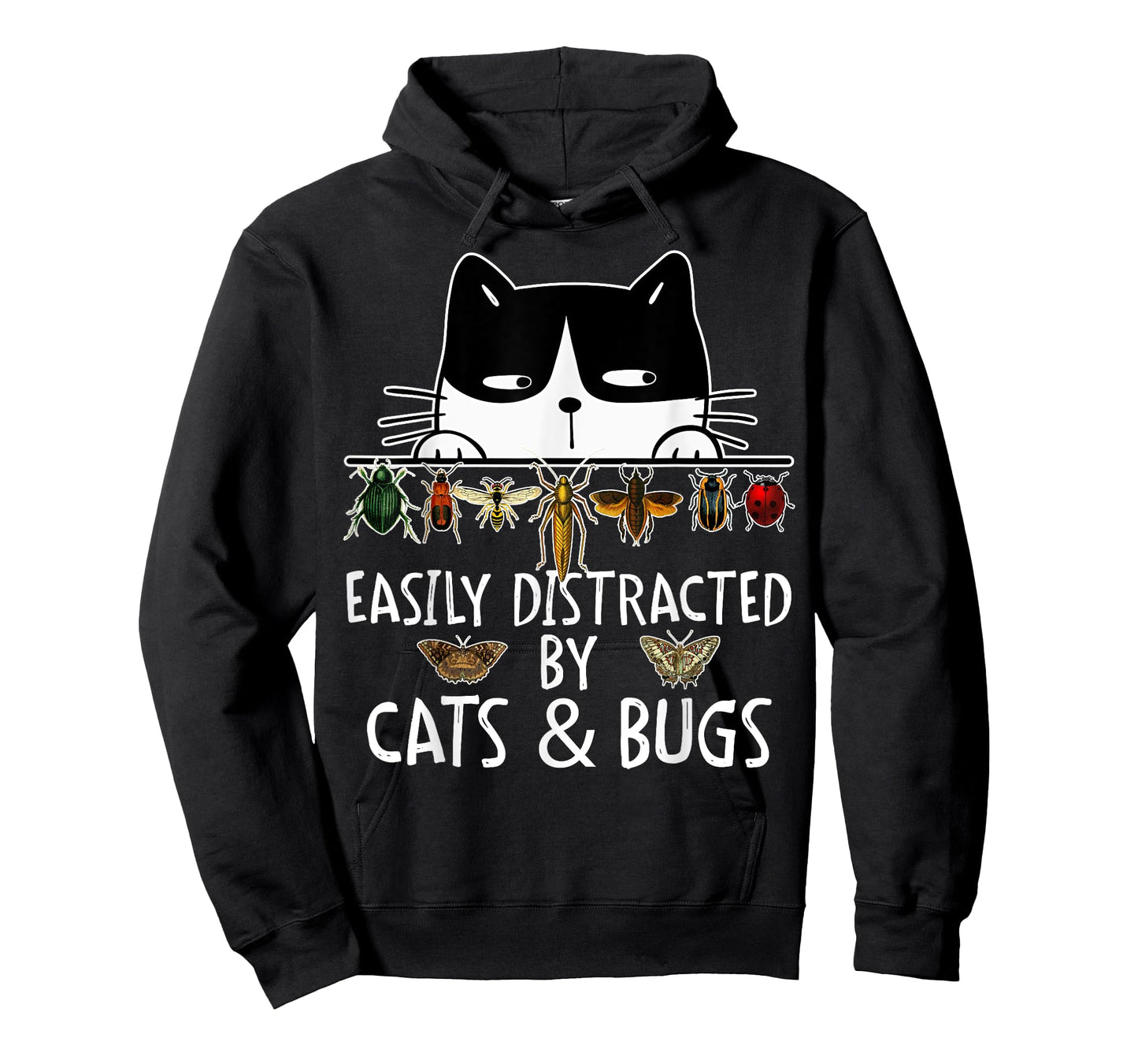 Funny Entomologist Saying Easily Distracted By Cats And Bugs T-Shirt