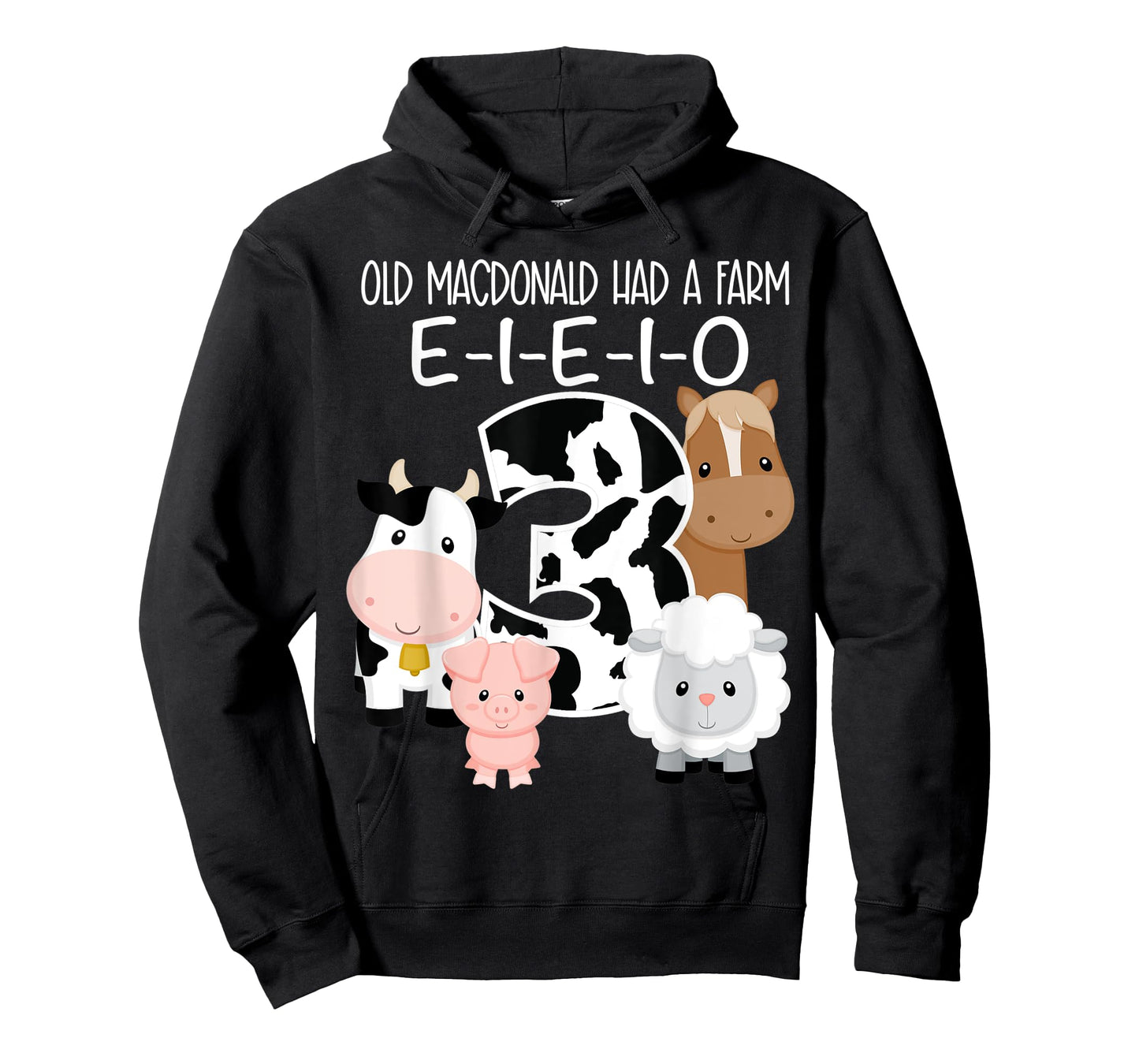 3rd Birthday Old MacDonald Farm Theme Birthday Farm Animals T-Shirt
