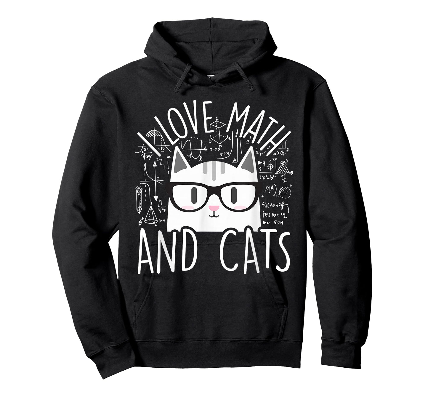 I Love Math and Cats Cute Kitty Cat Feline Lover Gift T-Shirt Small