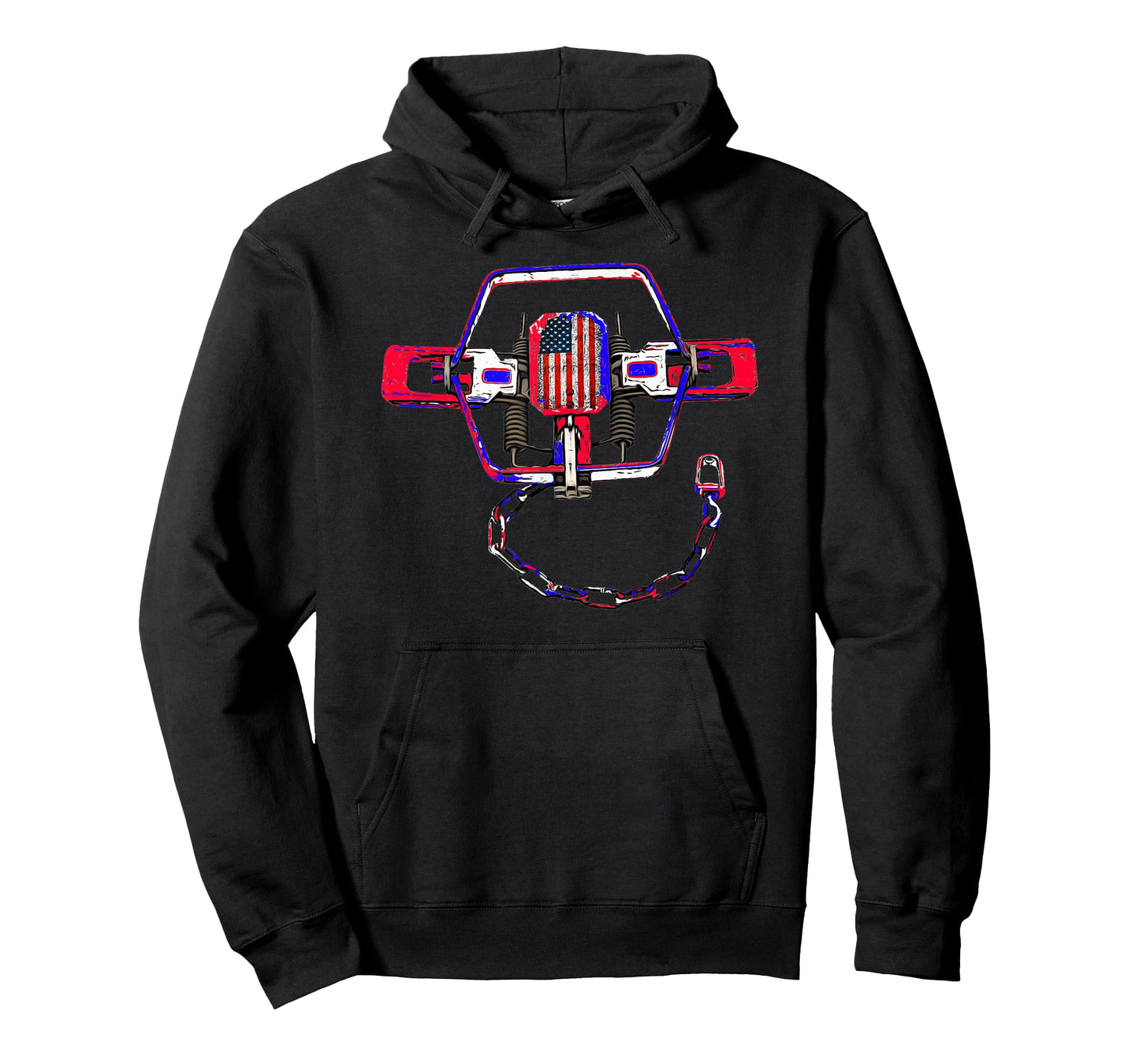 Trapping Shirt with a USA Flag Trap for Trappers Women Kids Men T-Shirt