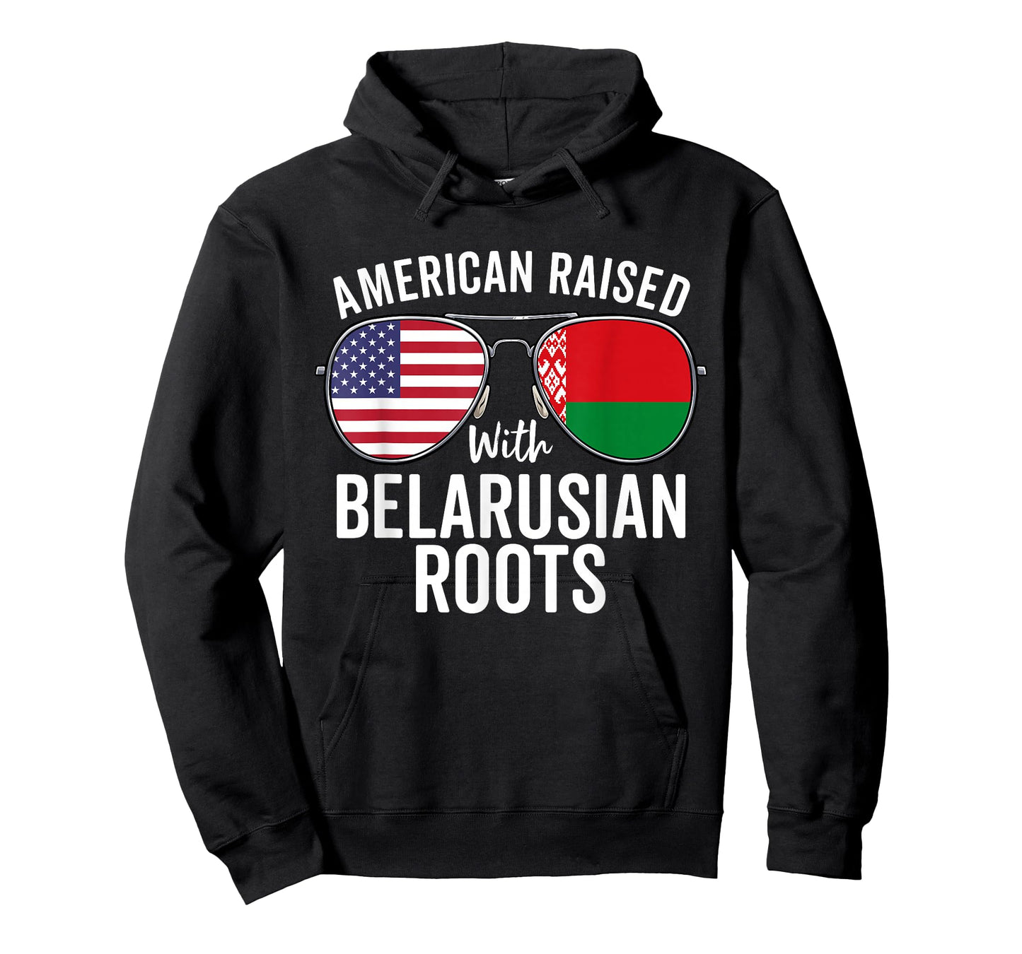 American Raised With Belarusian Roots USA Belarus Flag T-Shirt