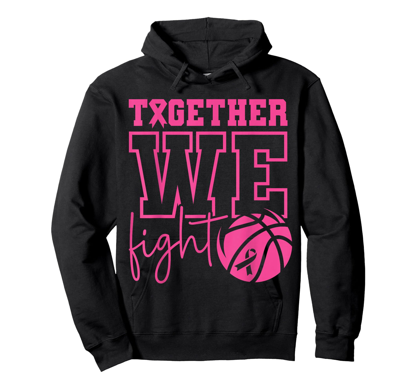 Together We Fight Basketball Breast Cancer Awareness Sports T-Shirt