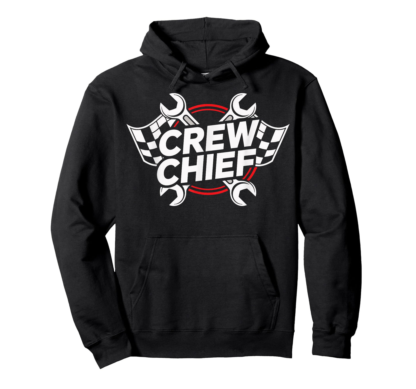 Crew Chief Racing Pit Crew Wrenches Checkered Flag T-Shirt