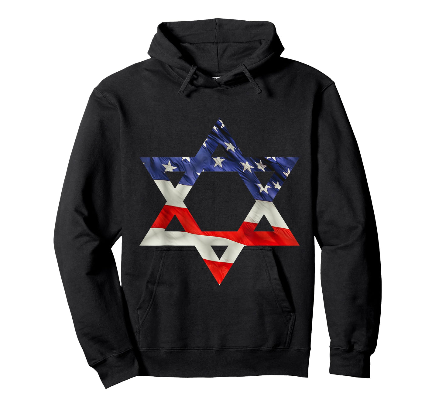 Star Of David American Flag Pro Israel USA Israeli Jewish T-Shirt