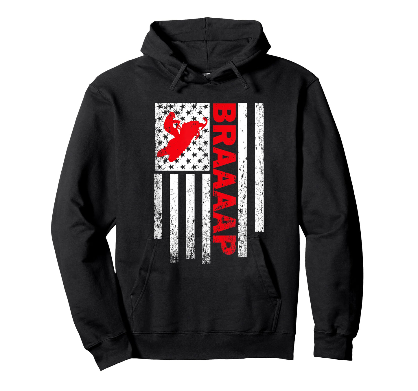 Funny American Flag Snowmobile Braaap T-Shirt
