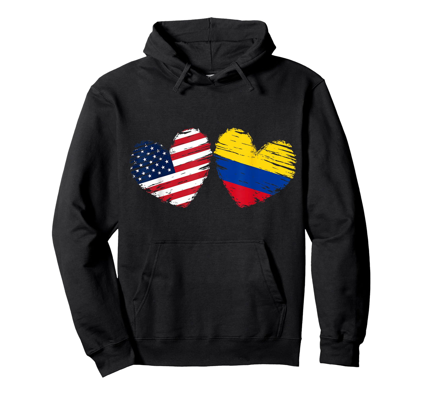 USA Colombia Flag Heart Valentines Day Colombian American T-Shirt