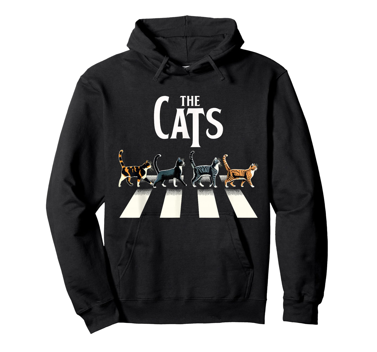 Retro Cat Rock and Roll Music Gift Men Kids Women Funny Cat T-Shirt