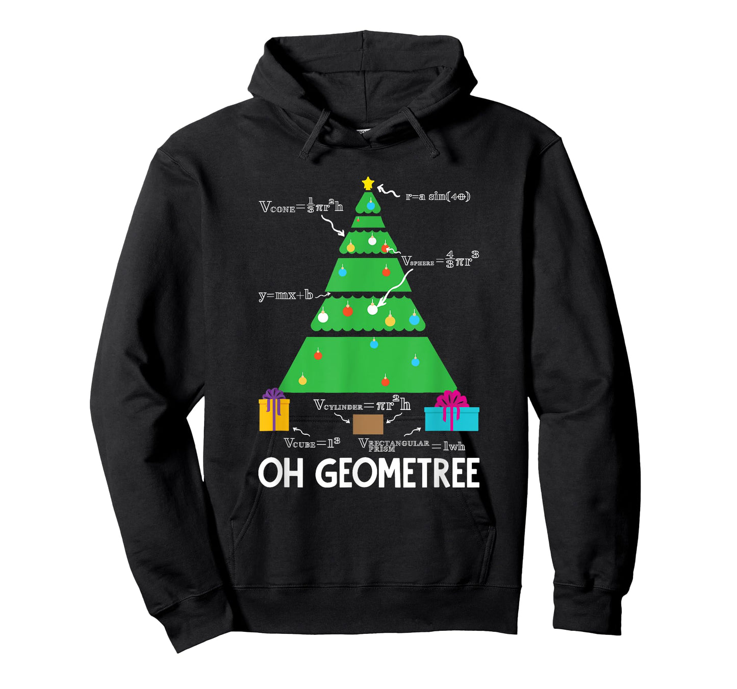 Christmas Tree Geometree Geometry Funny Math Teacher T-Shirt