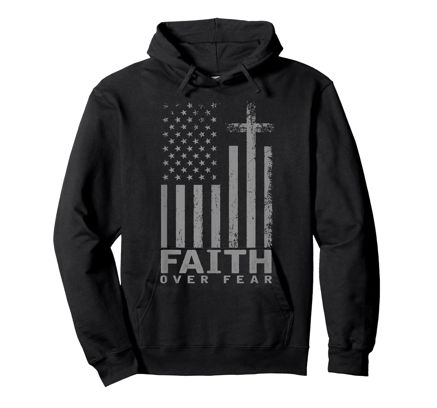 America Pride US Flag Faith Over Fear Prayer T-Shirt