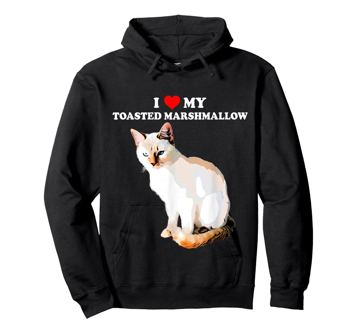 I Love My Toasted Marshmallow Flame Point Siamese Cat Kitten T-Shirt