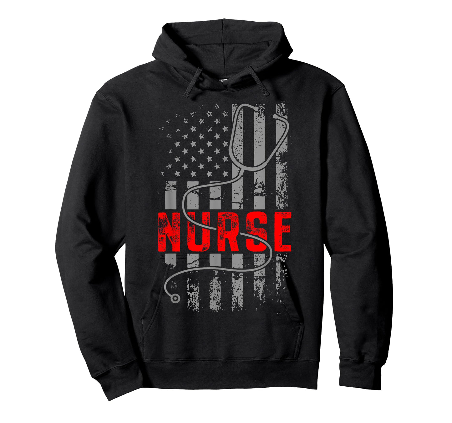 4th Of July USA Flag Patriotic Nurse Week Nurse Stethoscope Women Kids Men T-Shirt