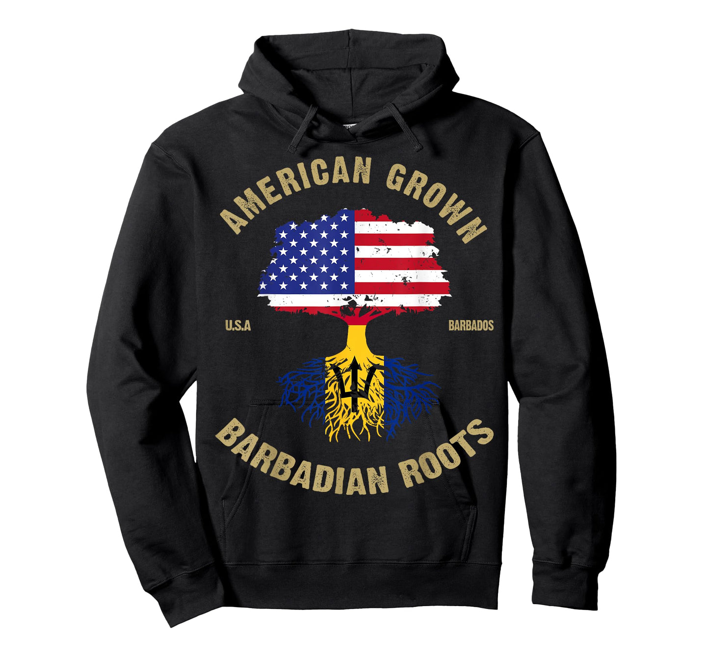 Barbados Bajan Barbadian Heritage Proud Half Barbadian Flag T-Shirt