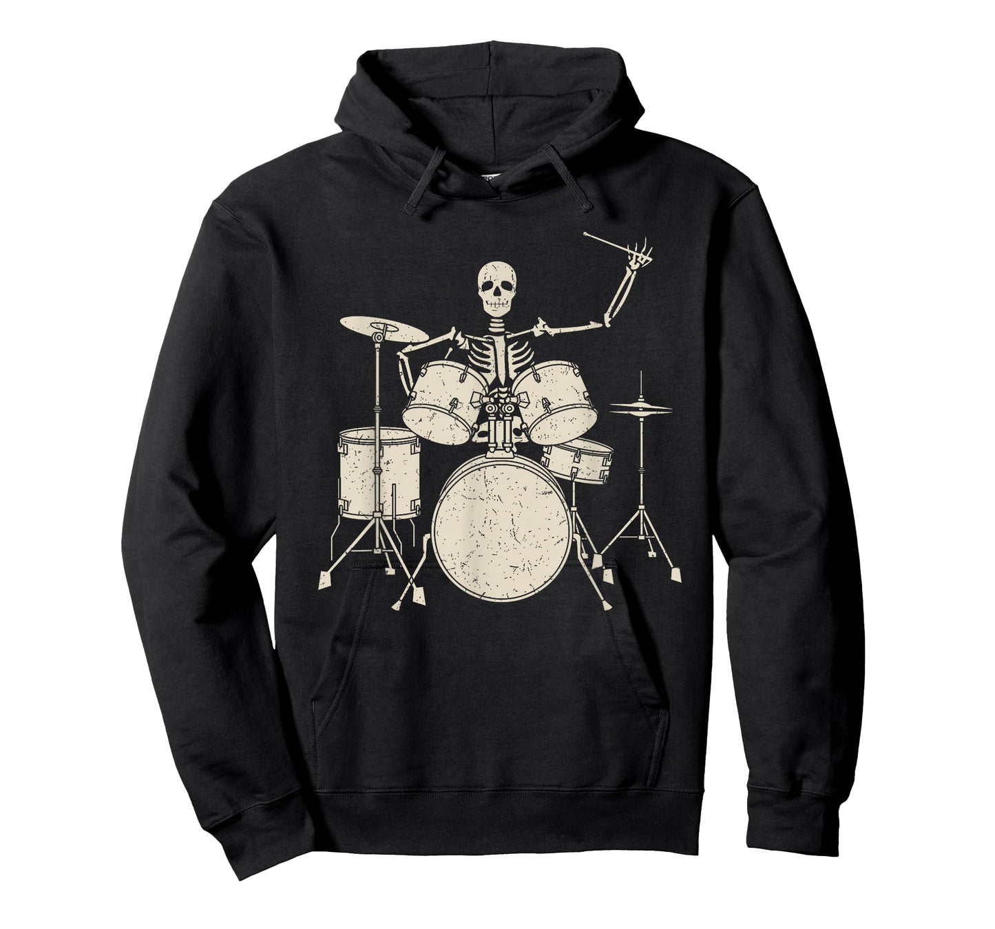 Halloween Skeleton Playing Drum Shirt Cute Funny Drums Gift T-Shirt