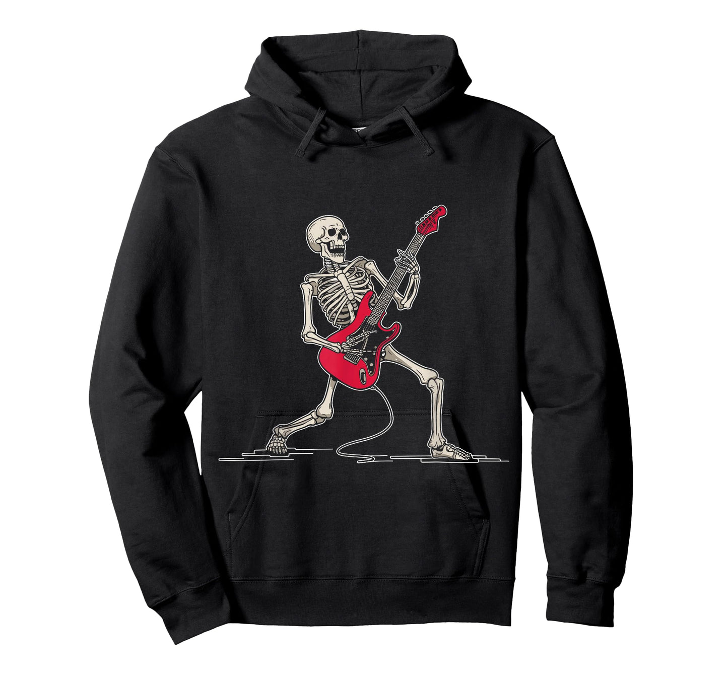Rocker Skeleton Men Boys Bass Guitar Guitarist Halloween T-Shirt