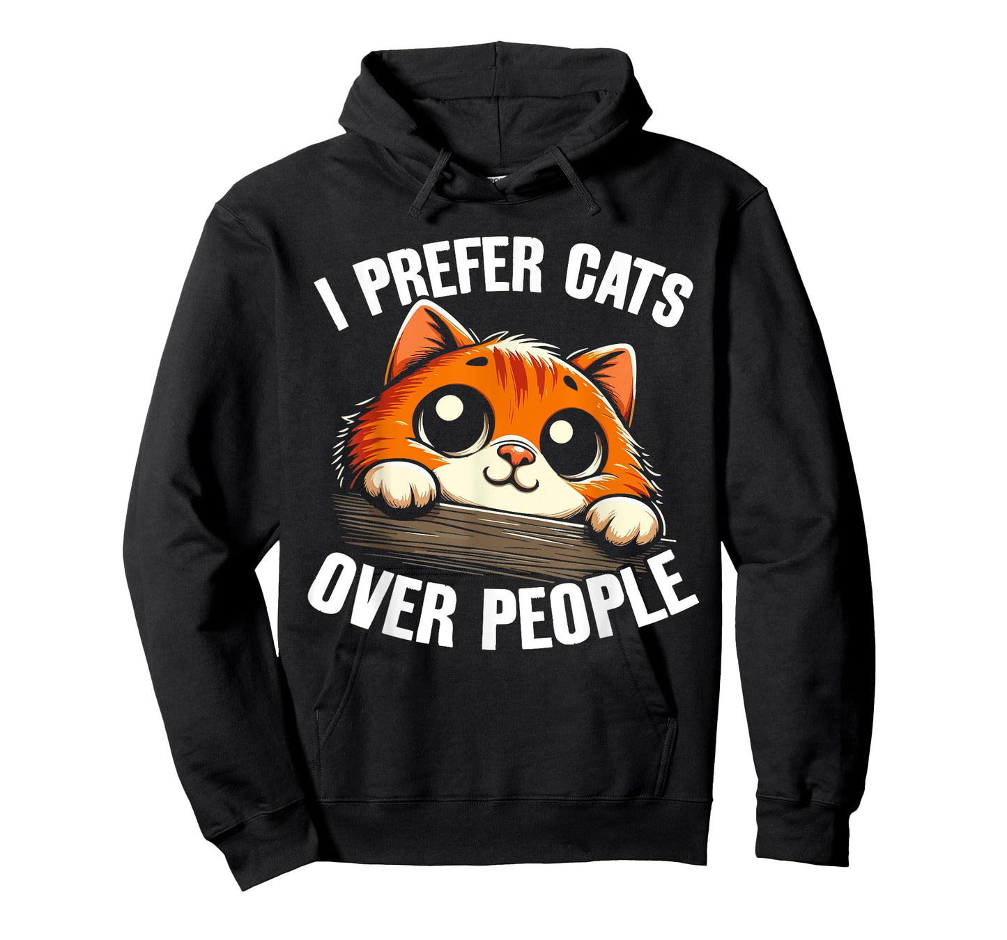 I Prefer Cats Over People Funny Antisocial Cat Lover T-Shirt
