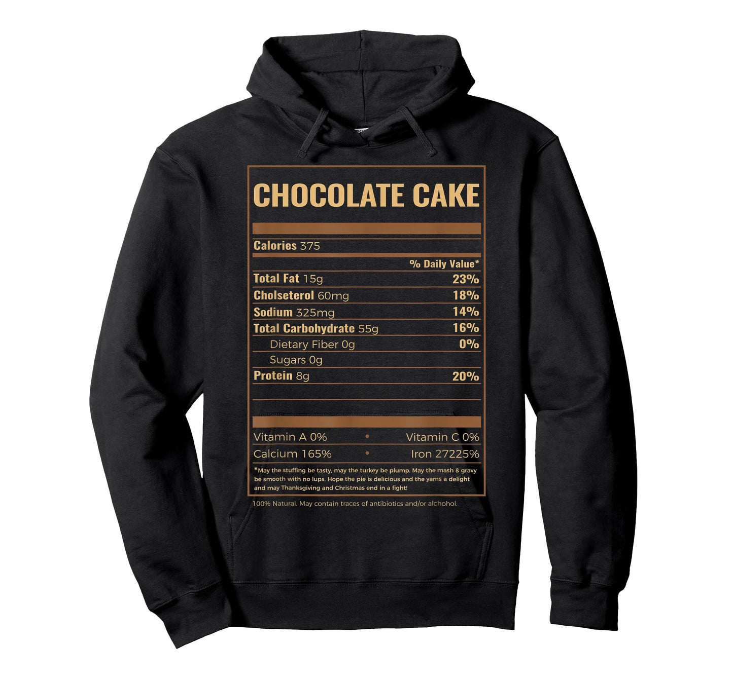Chocolate Cake Nutrition Facts T-Shirt