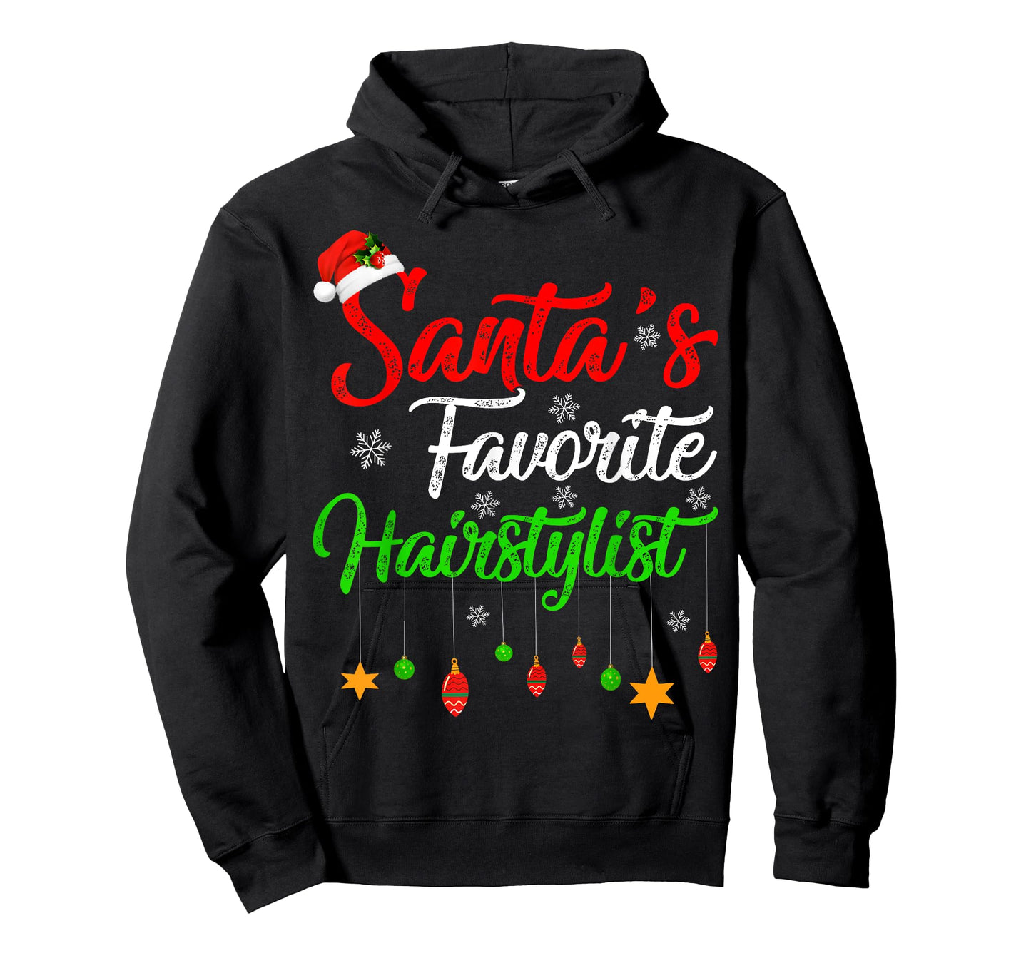Funny Xmas Santa's Favorite Hairstylist Christmas T-Shirt