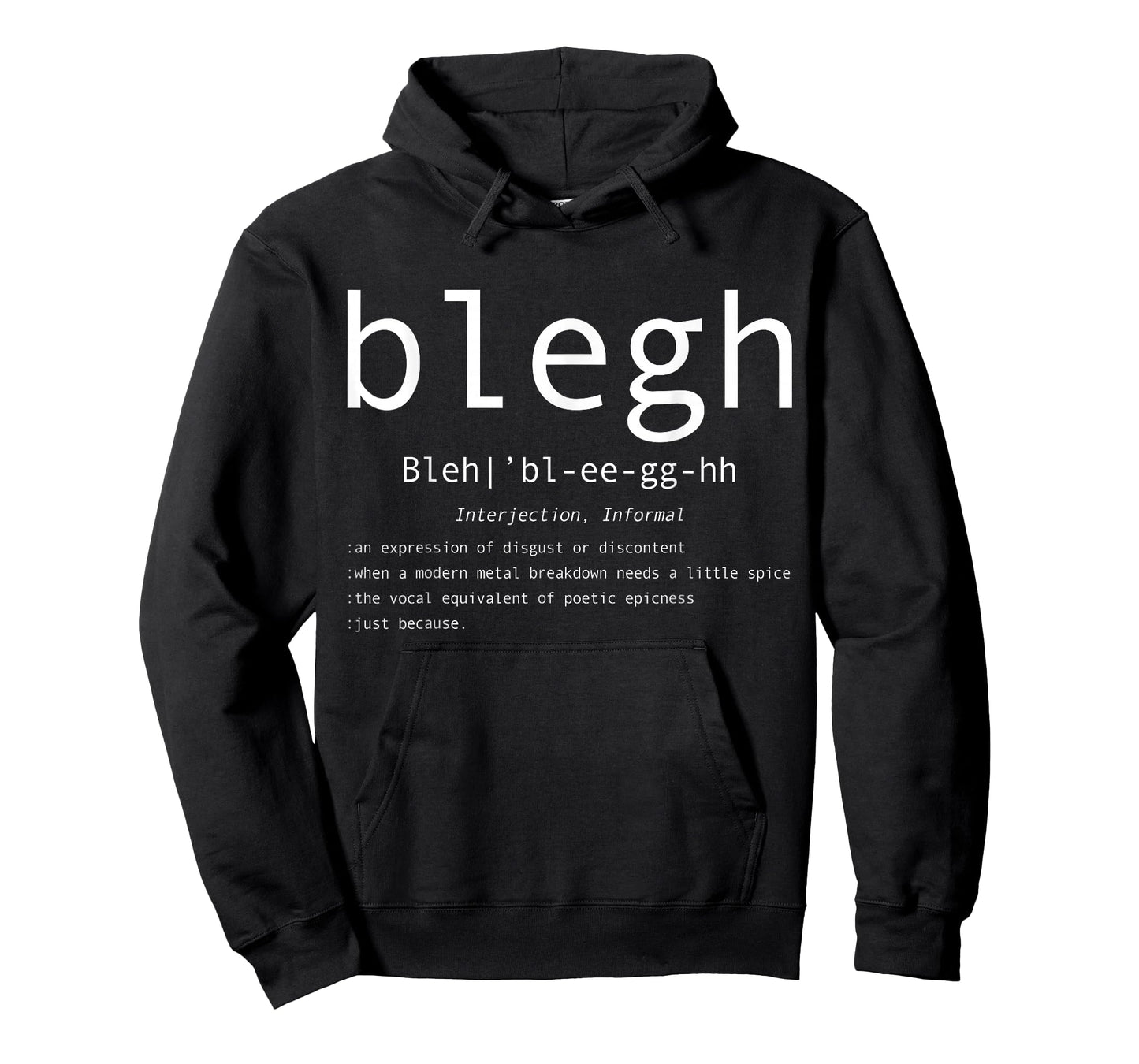 Blegh Definition Heavy Metal Head Metalcore Funny Metal Fan T-Shirt