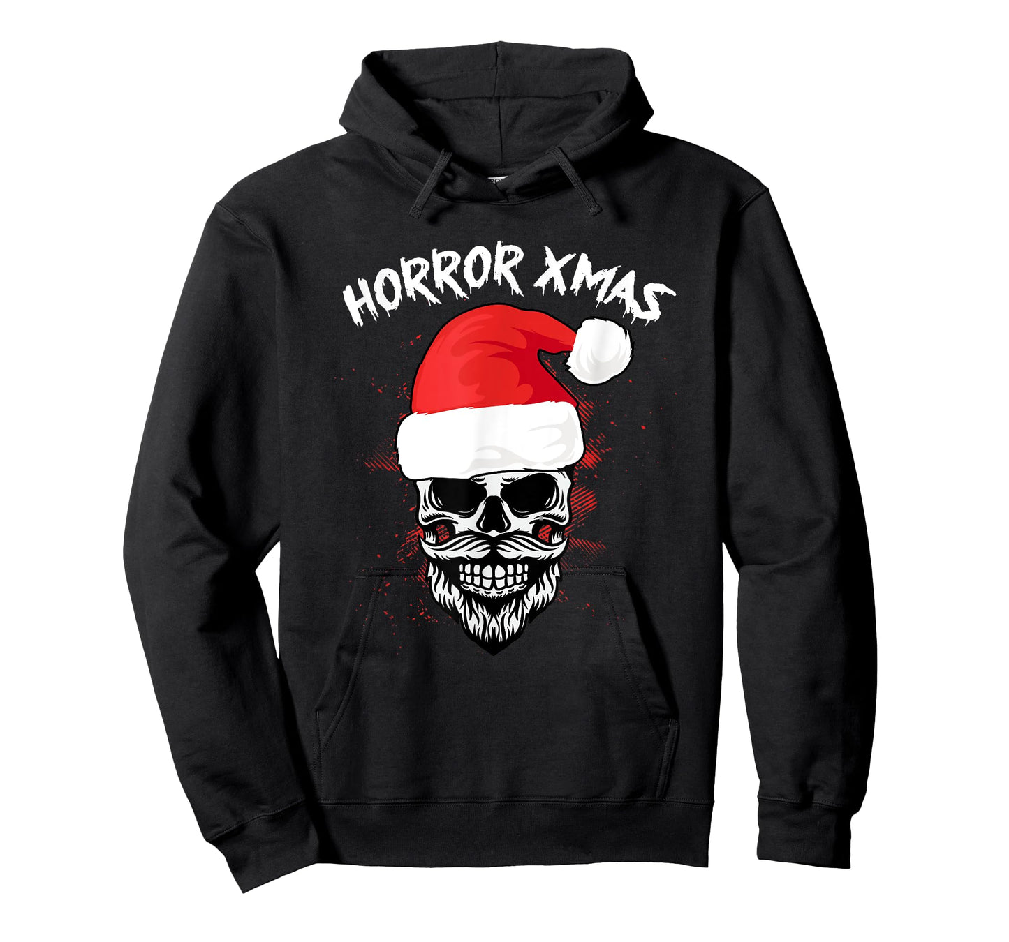 Horror X-Mas Christmas Pajama Cool Skeleton Skull Santa Hat T-Shirt