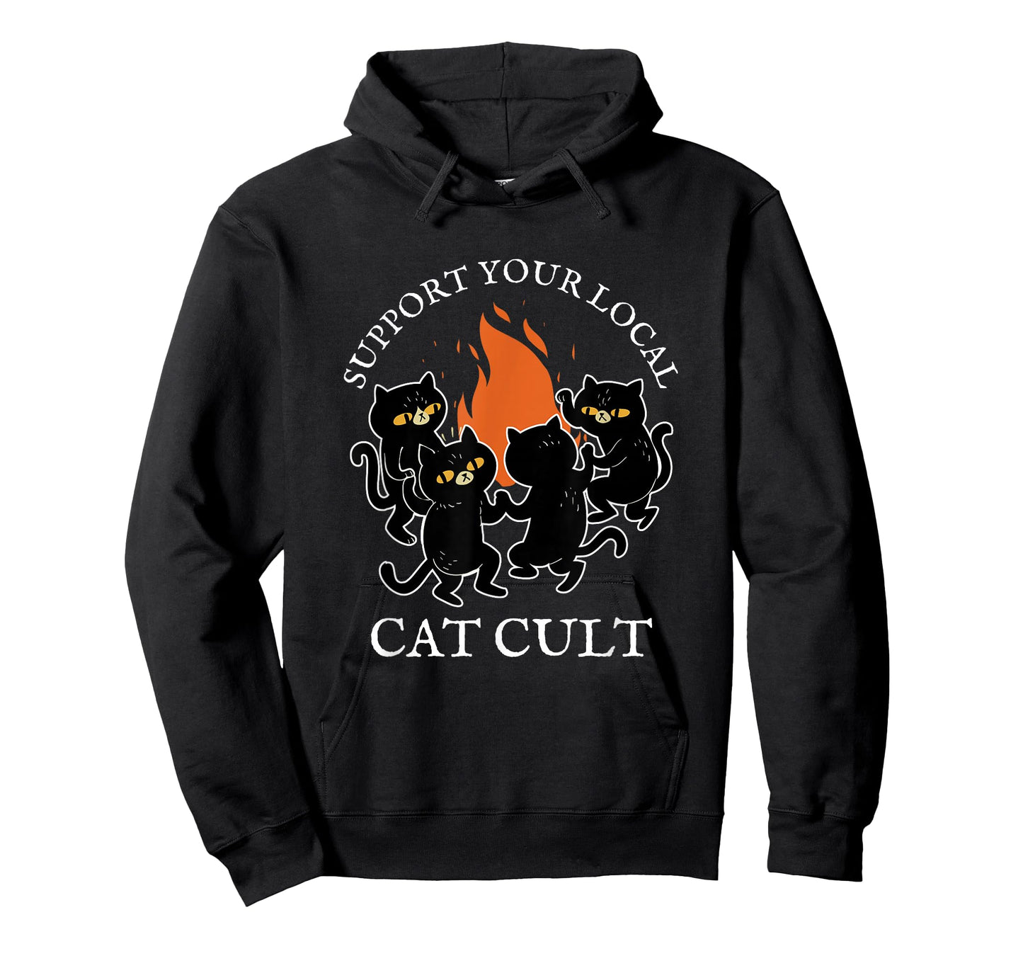 Support Your Local Cat Cult Occult Black Cats Dancing Witch T-Shirt for Men Women