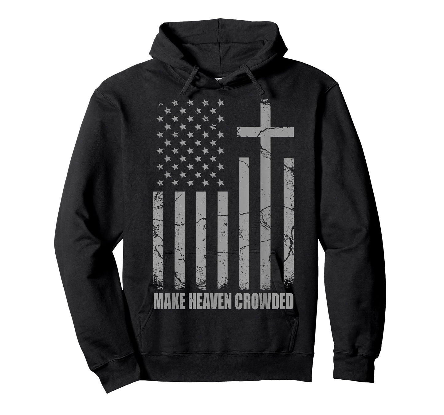 Make Heaven Crowded USA American Flag Patriotic Christian T-Shirt