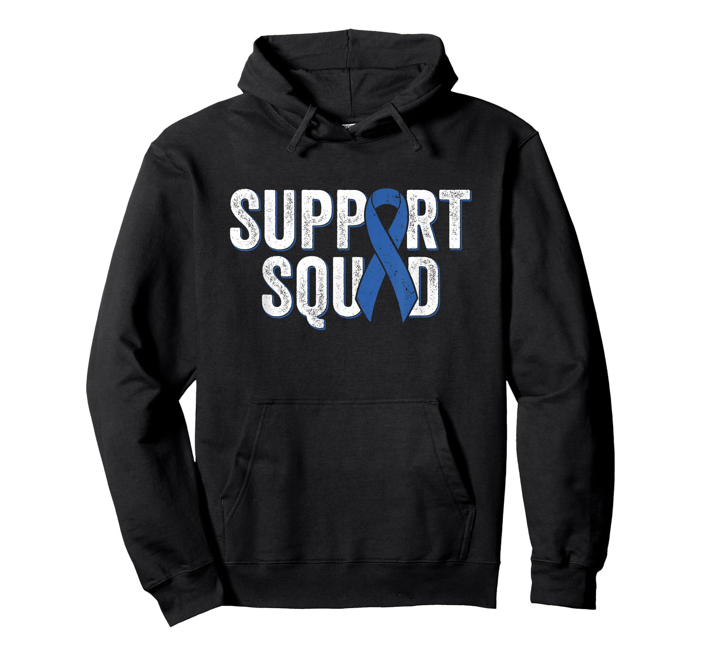 Colon Cancer Support Squad, Blue Colorectal Awareness Ribbon T-Shirt