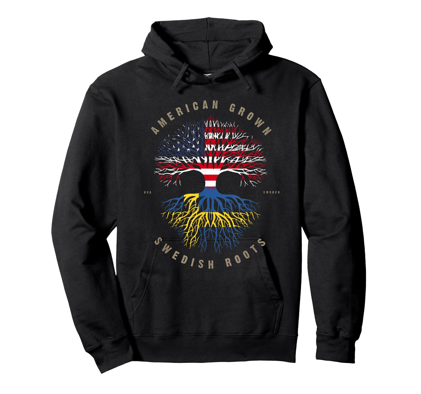 American Grown Swedish Roots Sweden Flag T-Shirt