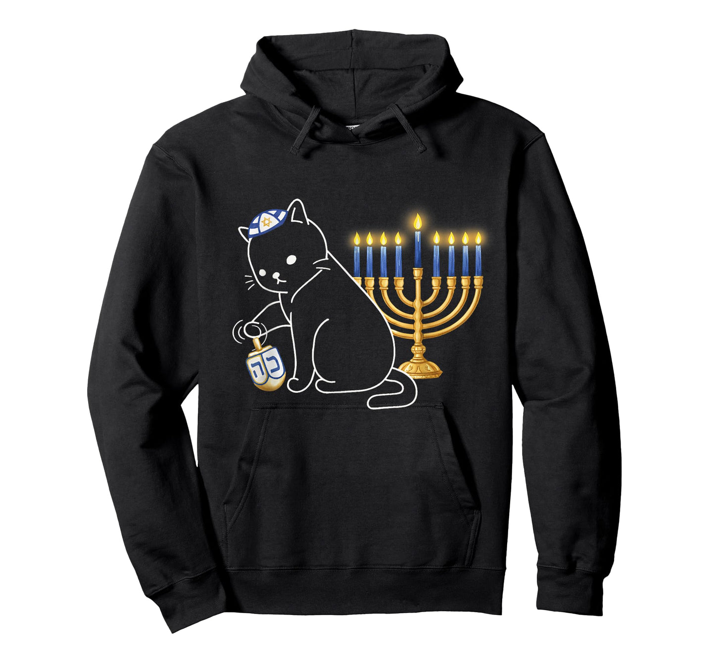 Hanukkah Cat Happy Hanucat Holiday Hanukkat Jewish T-Shirt