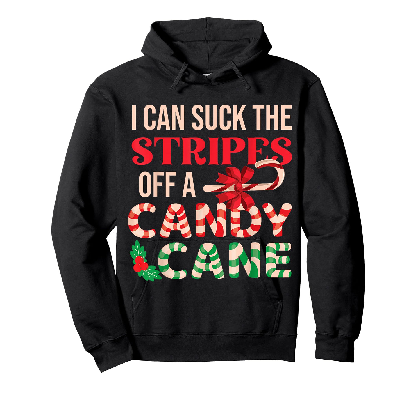 Cheeky Candy Cane Christmas Humor Xmas Adults Women Men LGBT T-Shirt