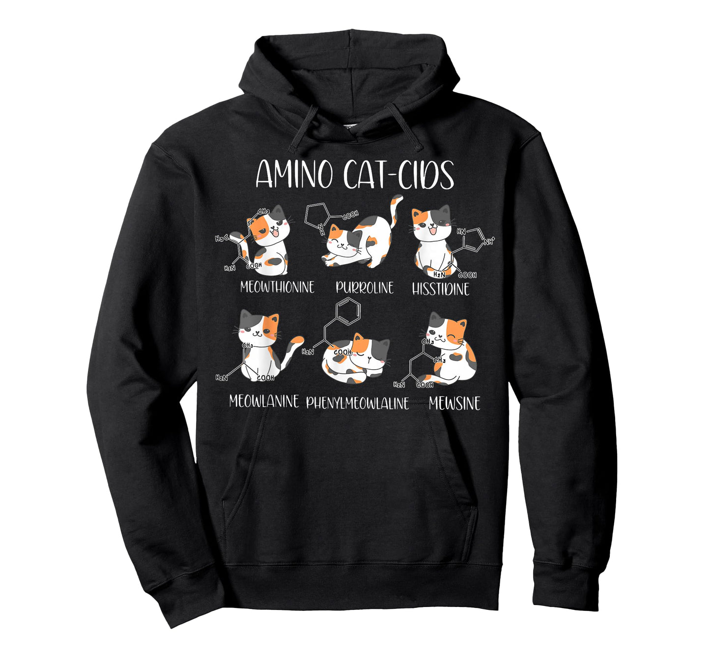 Amino Acid Cats Chemistry Cute Science Teacher Cat Lovers T-Shirt