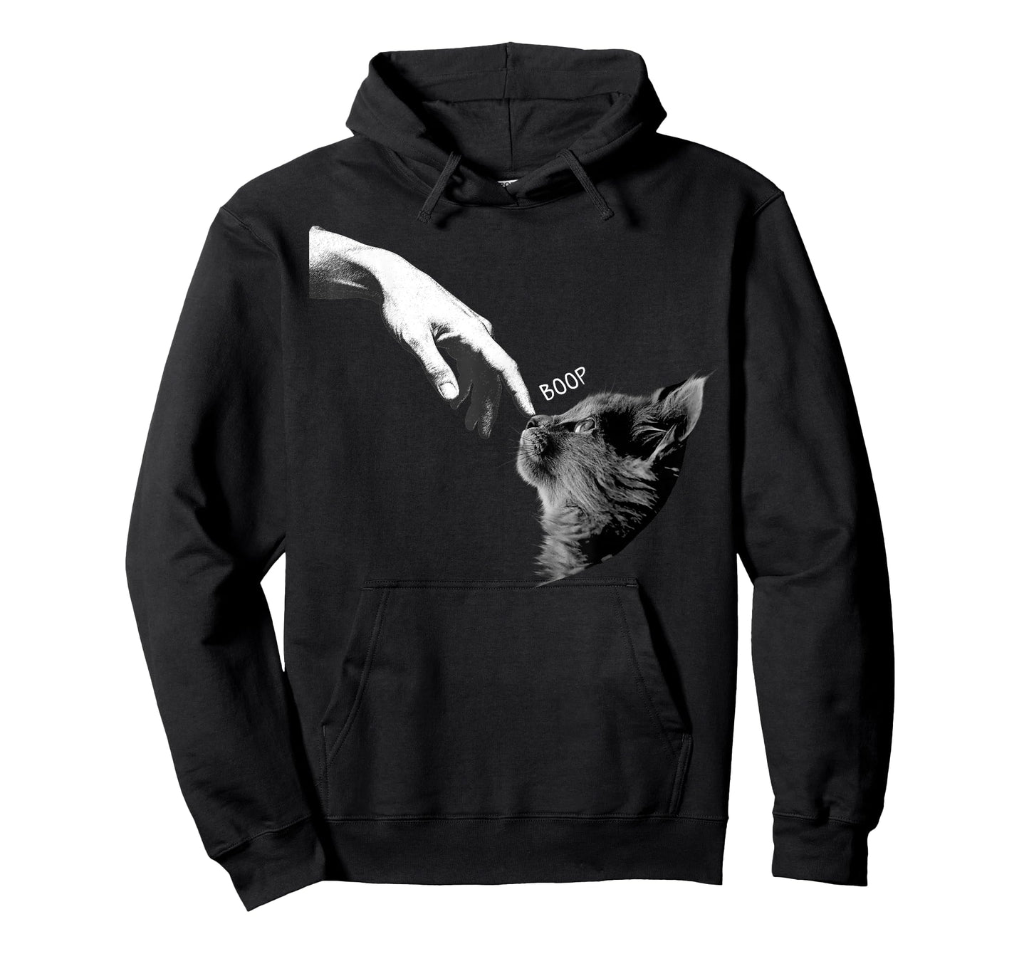Funny Graphic Hand Boop On A Cat's Nose T-Shirt