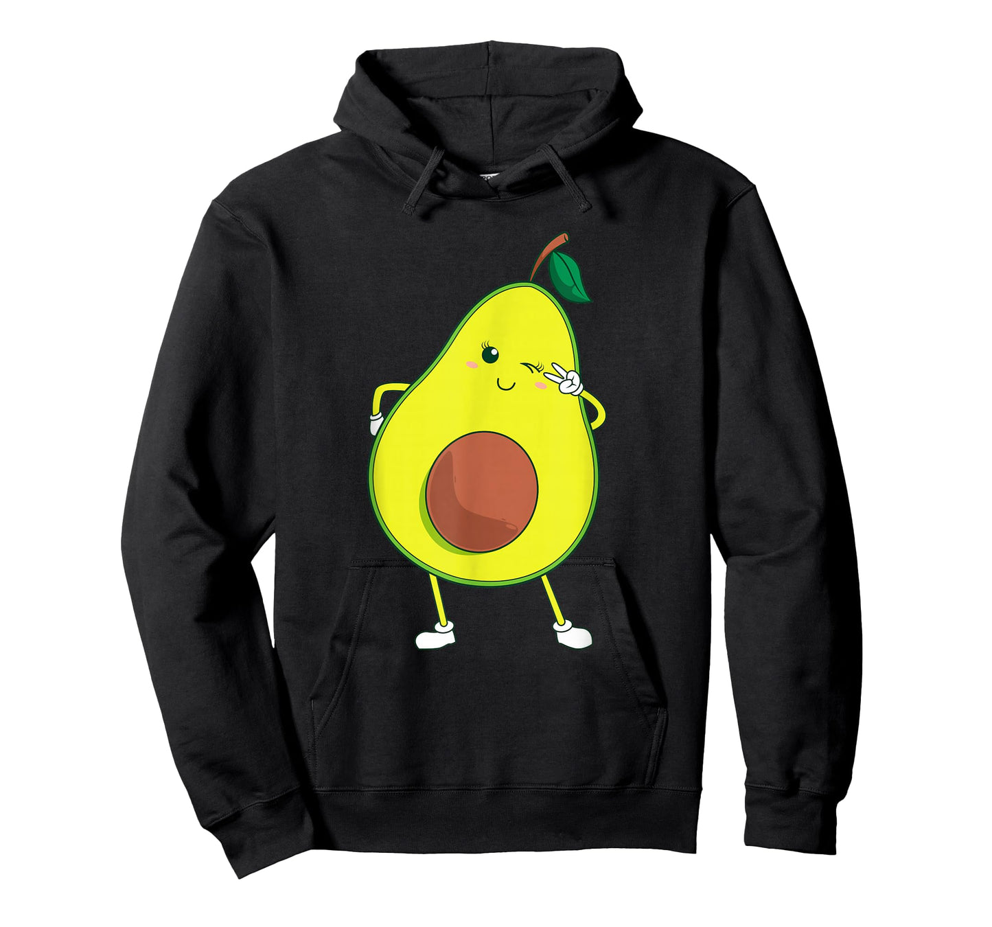 Cute Avocado Art For Kids Men Women Funny Winking Fruit T-Shirt