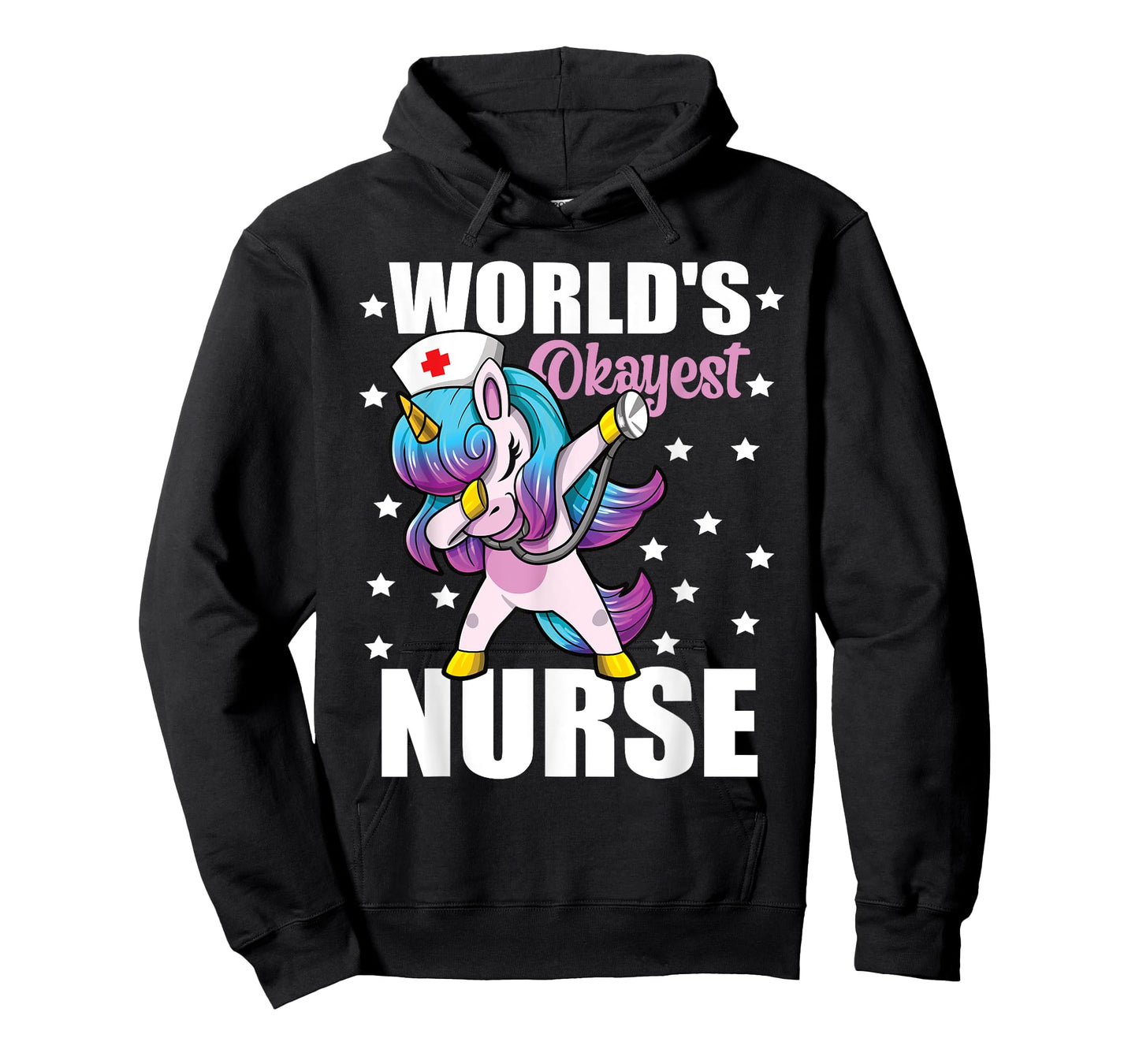 WORLD'S OKAYEST NURSE UNICORN FUNNY NURSE T-Shirt