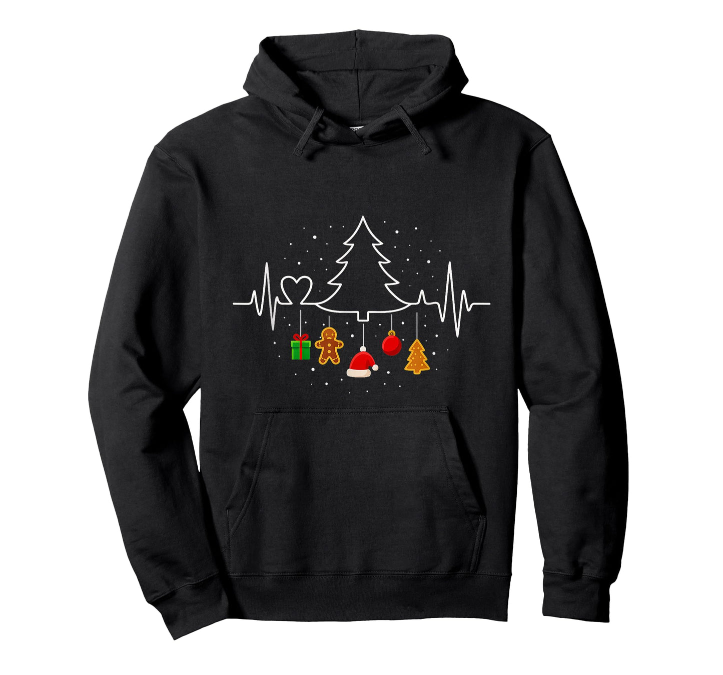 Christmas Tree Heartbeat Funny Nurse T-Shirt