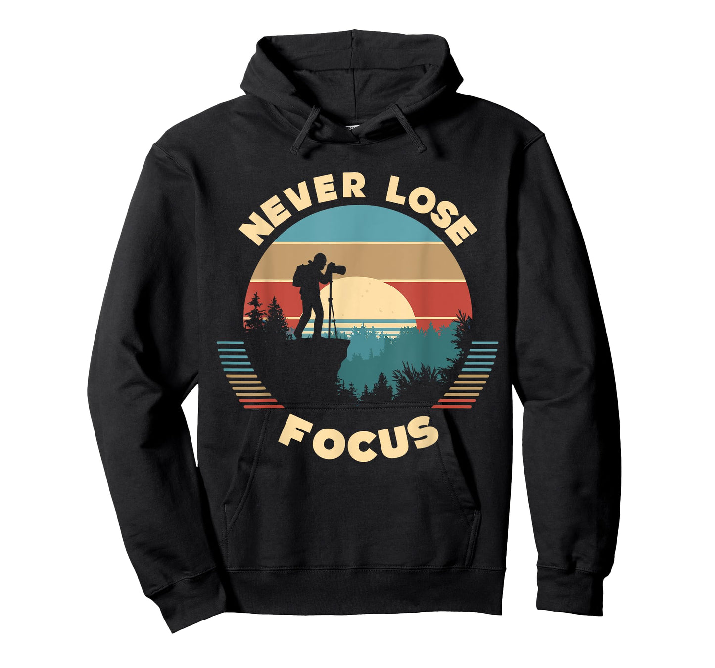 Never Lose Focus Photographer Camera Vintage Sunset T-Shirt