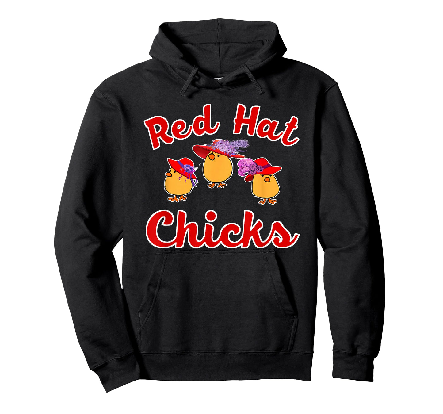 Cute Red Hat Chicks Society T-Shirt