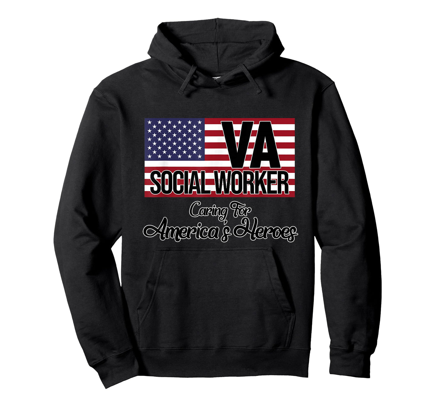 Social Worker VA USA Flag Social Work Month Graphic T-Shirt