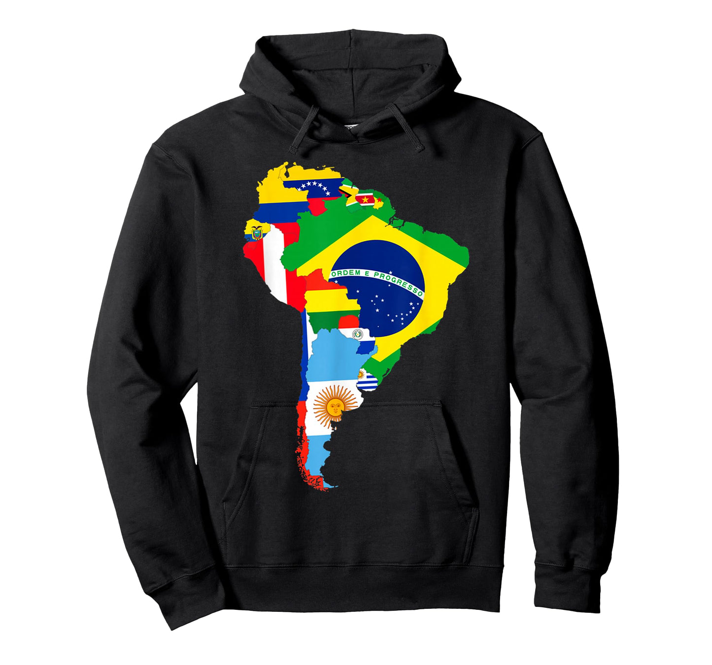 Latin South America Continent Map Flags T-Shirt