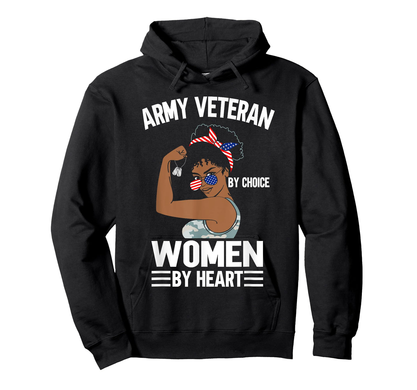 African American Army Veteran Female Afro Melanin Girl T-Shirt